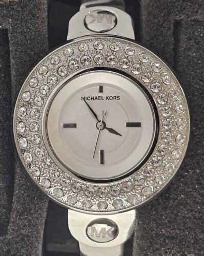 Michael Kors Silver Tone 3 Interchangeable Bezel Watch 